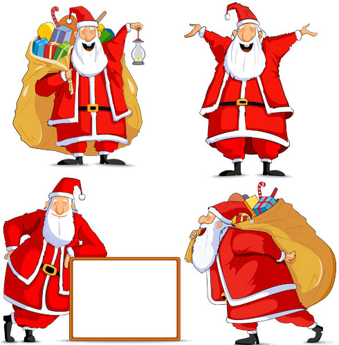Santa Clauses vector set Santa Clauses vector set
