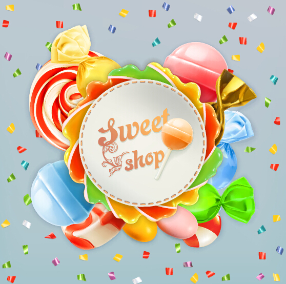 Sweet shop background vectors 01 Sweet shop background vectors 01