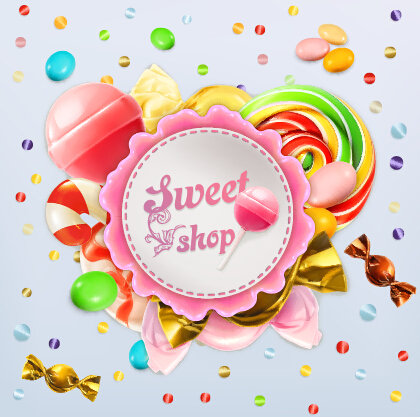 Sweet shop background vectors 02 Sweet shop background vectors 02
