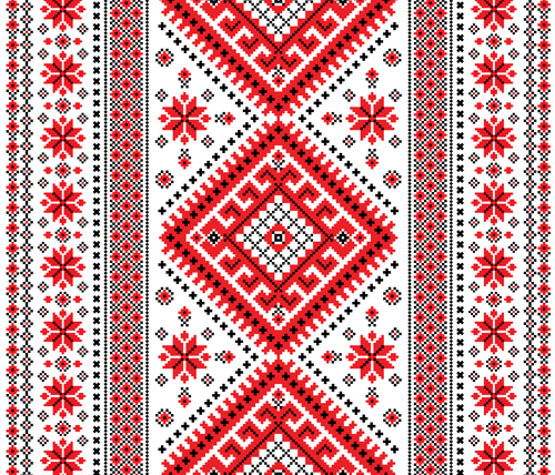 Ukrainian pattern embroidery 