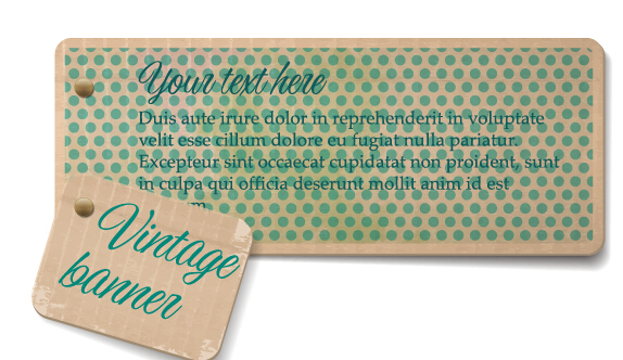 Vintage cardboard banners vector set 01 Vintage cardboard banners vector set 01