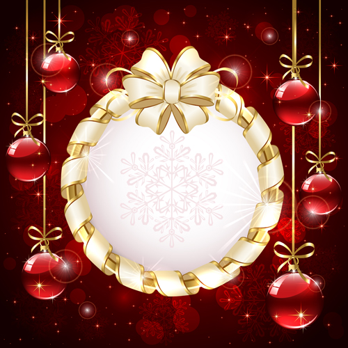 vector background new year luxurious golden christmas baubles background 