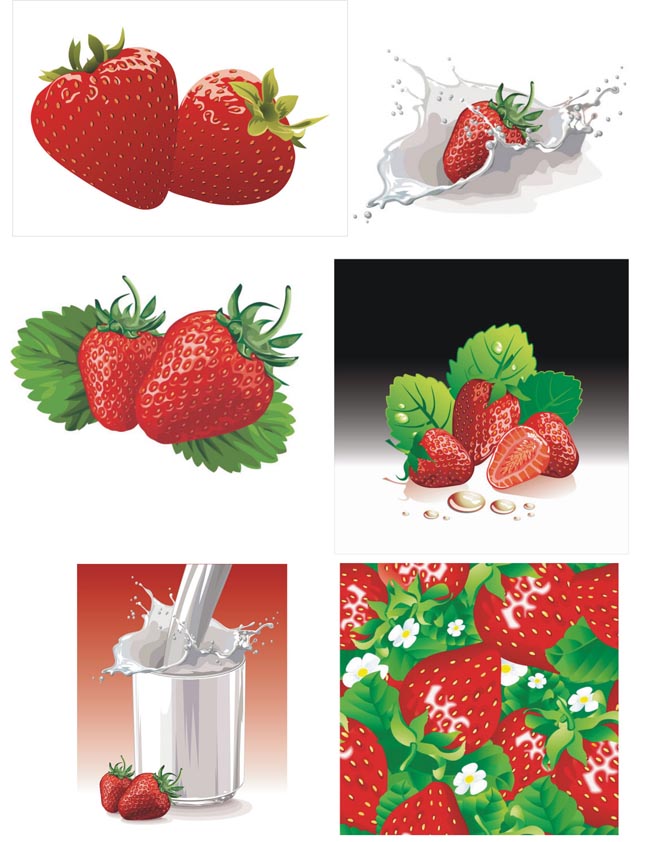 vector material vector strawberry milk vector strawberry milk dynamic milk flower 