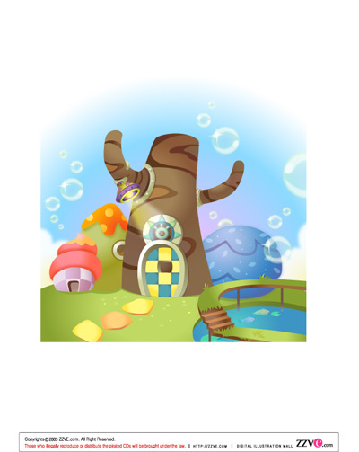 lovely cartoon scene set 34 vector