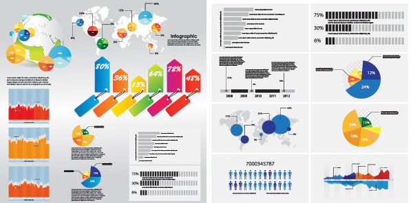 world tables sales tag pie charts maps of infographics data charts 