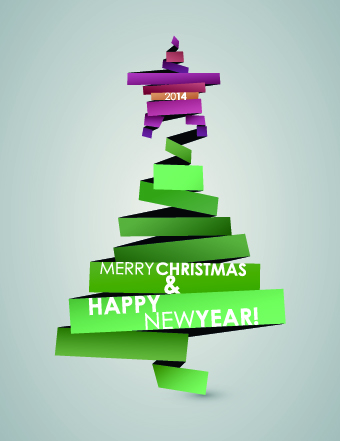 Creative Christmas tree design elements vector 02 Creative Christmas tree design elements vector 02