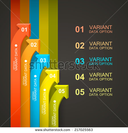 Arrows with number infographic vector 01 Arrows with number infographic vector 01