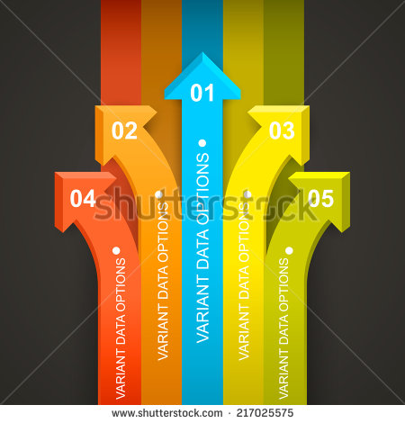 Arrows with number infographic vector 02 Arrows with number infographic vector 02