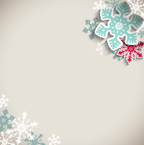 Beautifule paper snowflake christmas vector background 02 Beautifule paper snowflake christmas vector background 02