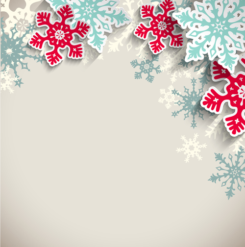 Beautifule paper snowflake christmas vector background 04 Beautifule paper snowflake christmas vector background 04