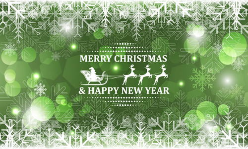 Christmas with new year reindeer and snowflake vector background 05 Christmas with new year reindeer and snowflake vector background 05