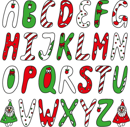 funny font christmas alphabet 