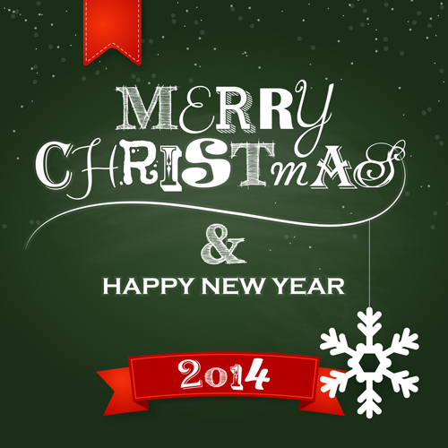 Hand drawn 2014 christmas new year background vector Hand drawn 2014 christmas new year background vector