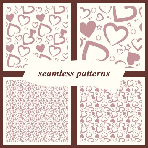 Heart red seamless pattern vector 02 Heart red seamless pattern vector 02