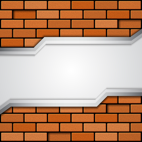Red brick wall backgrounds vectors 03 Red brick wall backgrounds vectors 03