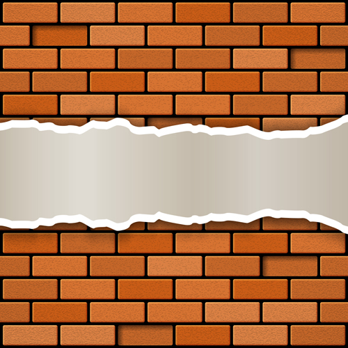 Red brick wall backgrounds vectors 05