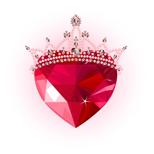 Shining diamond heart valentines day cards vector 03 Shining diamond heart valentines day cards vector 03