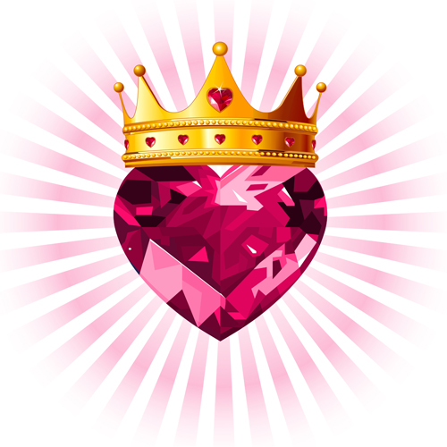 Shining diamond heart valentines day cards vector 09 Shining diamond heart valentines day cards vector 09