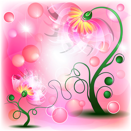shiny pink flower background 