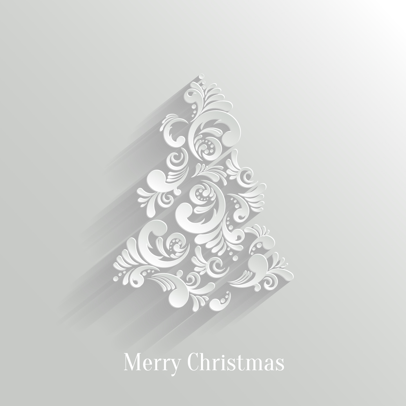 Paper Floral White Christmas Backgrounds Vector 03 Paper Floral White Christmas Backgrounds Vector 03