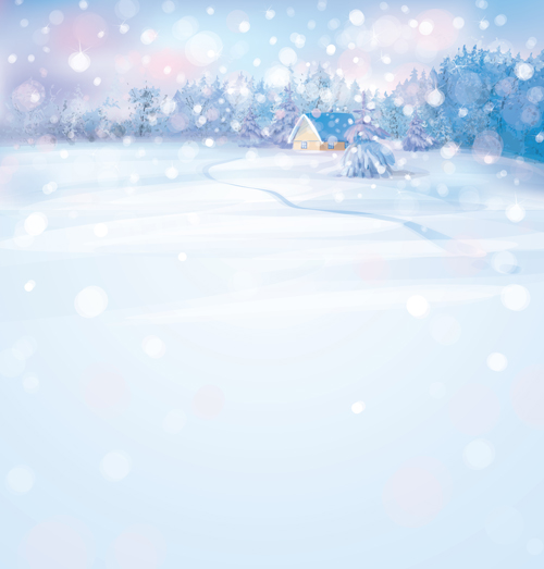 Beautiful winter natural vector backgrounds 02 Beautiful winter natural vector backgrounds 02