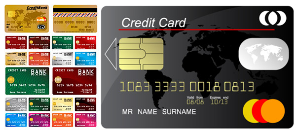 Credit card template design vector Credit card template design vector