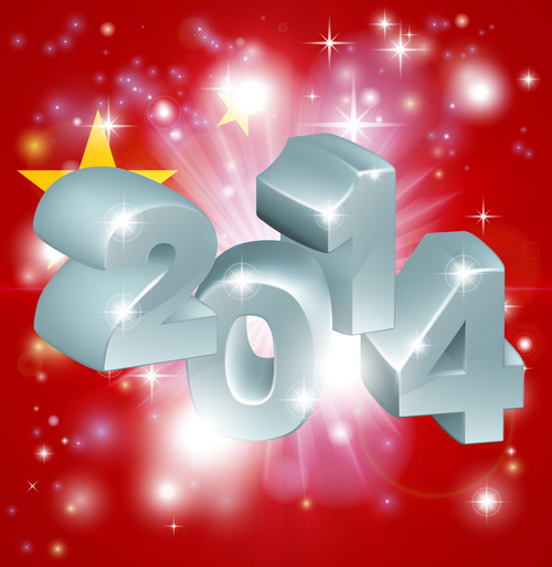 2014 New Year creative design vectors 01 2014 New Year creative design vectors 01