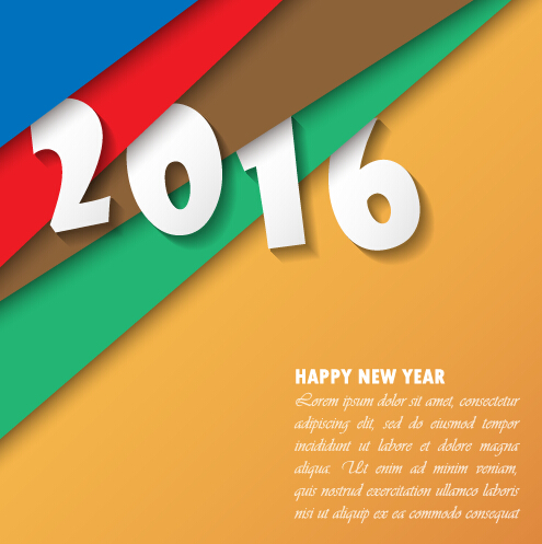 year new design creative background 2016 