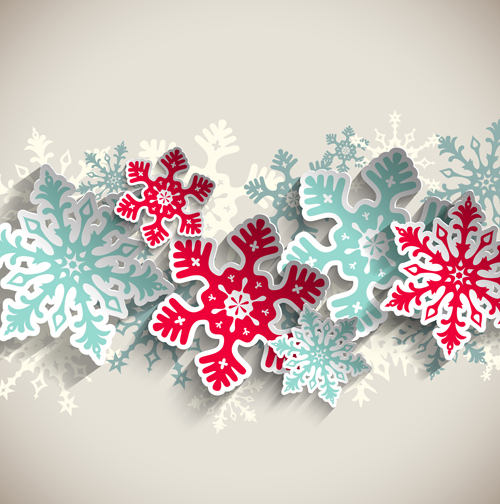 Beautifule paper snowflake christmas vector background 01 Beautifule paper snowflake christmas vector background 01