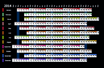 Calendar 2014 vector huge collection 91