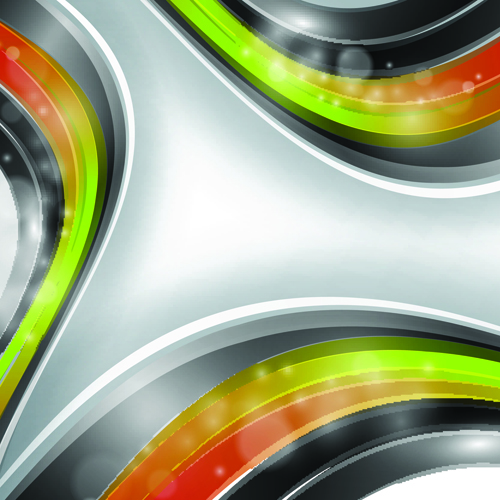 Dynamic lines colored wavy background art vector 07