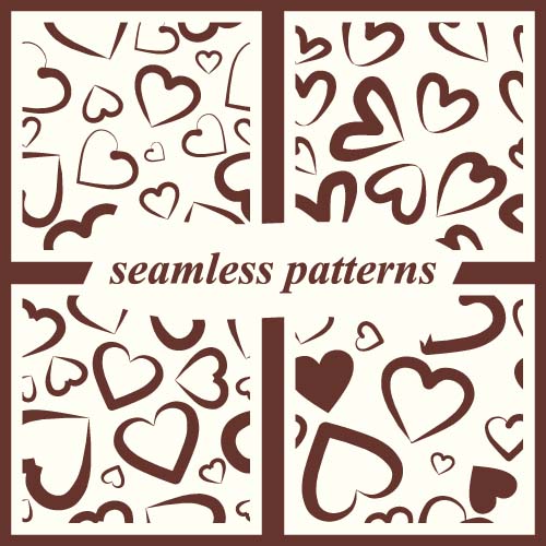 Heart red seamless pattern vector 03 Heart red seamless pattern vector 03
