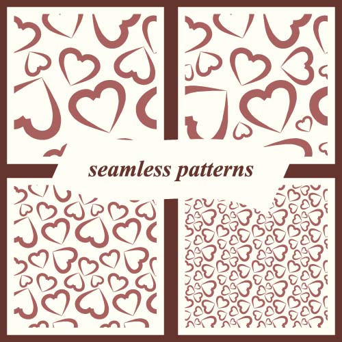 Heart red seamless pattern vector 04 Heart red seamless pattern vector 04