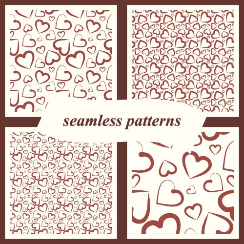 Heart red seamless pattern vector 05 Heart red seamless pattern vector 05
