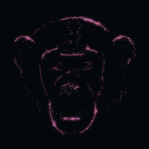 Monkey with light and black background vector 06 Monkey with light and black background vector 06