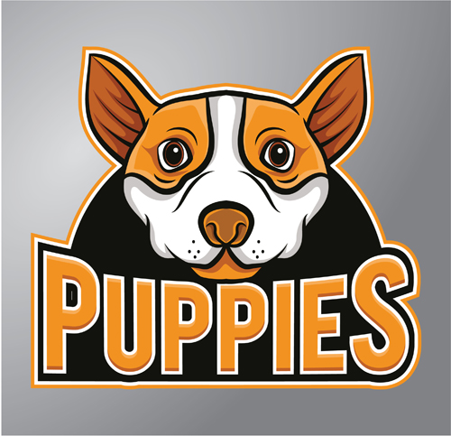 Pupples logo vector design Pupples logo vector design