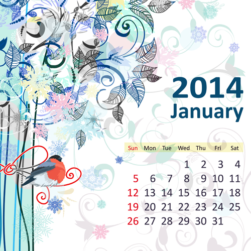 floral calendar 2014 