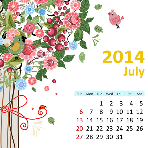 floral calendar 2014 