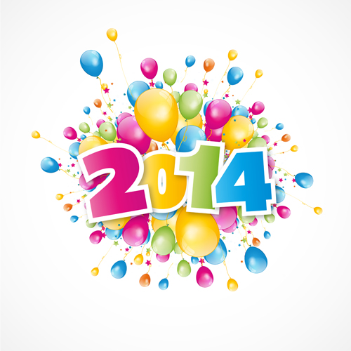 2014 New Year creative design vectors 04 2014 New Year creative design vectors 04