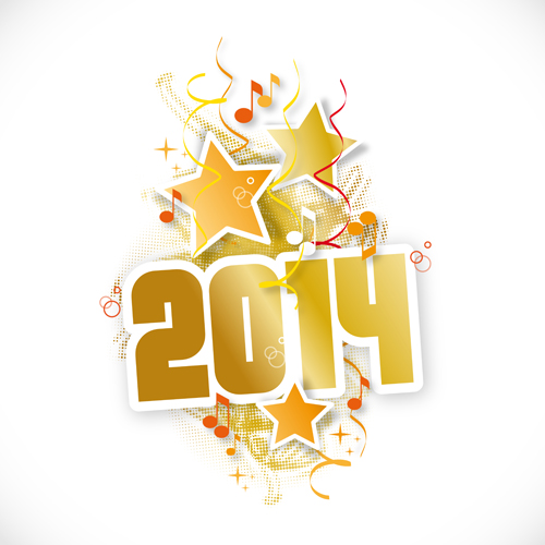 2014 New Year creative design vectors 05 2014 New Year creative design vectors 05