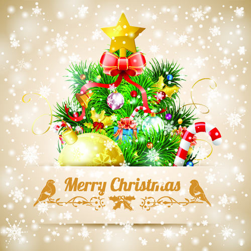 merry christmas christmas card vector card 2015 