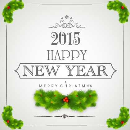 2015 new year with christmas frame and labels vector 01 2015 new year with christmas frame and labels vector 01