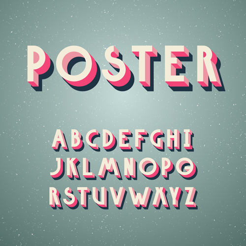 poster font alphabets 