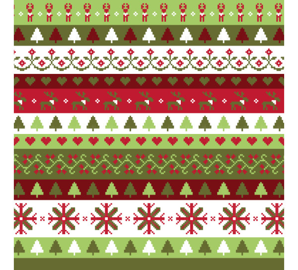 Cartoon christmas pattern seamless vector material 03 Cartoon christmas pattern seamless vector material 03