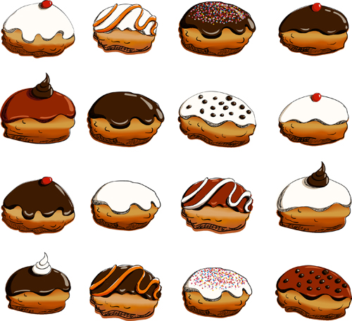 Chocolate pie vector set Chocolate pie vector set