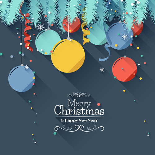 Christmas ball flat styles vector Christmas ball flat styles vector
