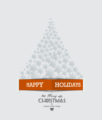 Creative design snowflake christmas tree vector background Creative design snowflake christmas tree vector background