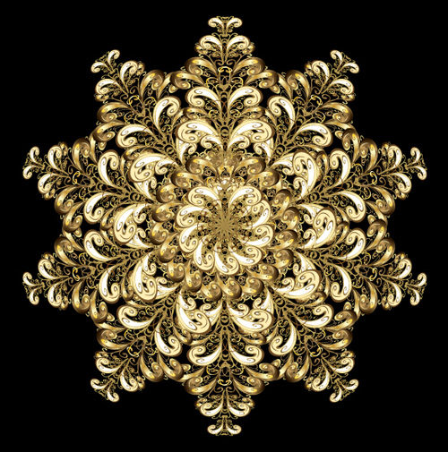 pattern golden floral 
