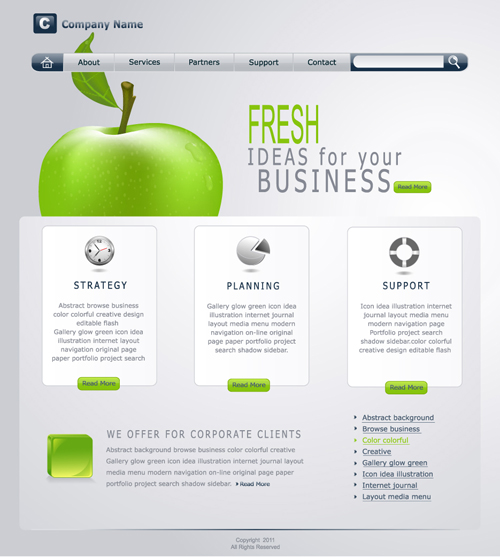 website template green 