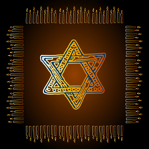 Hand drawn hanukkah vector background 03